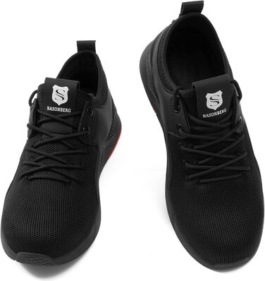 Робочі черевики з металевим носком: чоловічі та жіночі, легкі, дихаючі, розміри 37-48 EU