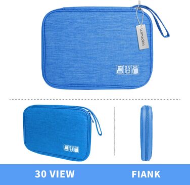 Органайзер для кабелів та аксесуарів A-sky Blue: для подорожей, бізнесу та роботи