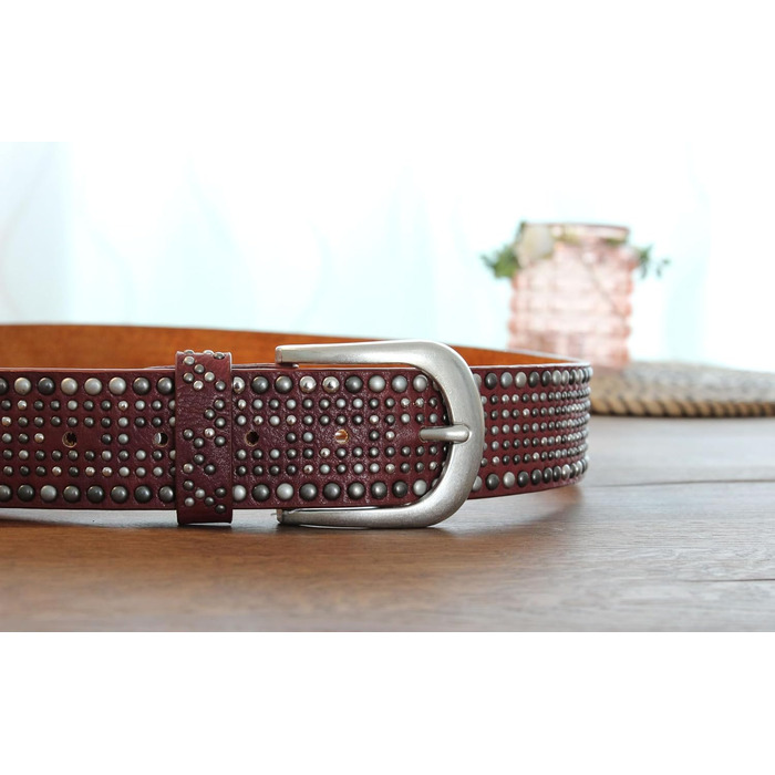 Жіночий широкий ремінь Irisaa з заклепками в вінтажному стилі, джинсовий ремінь 105 см, срібний