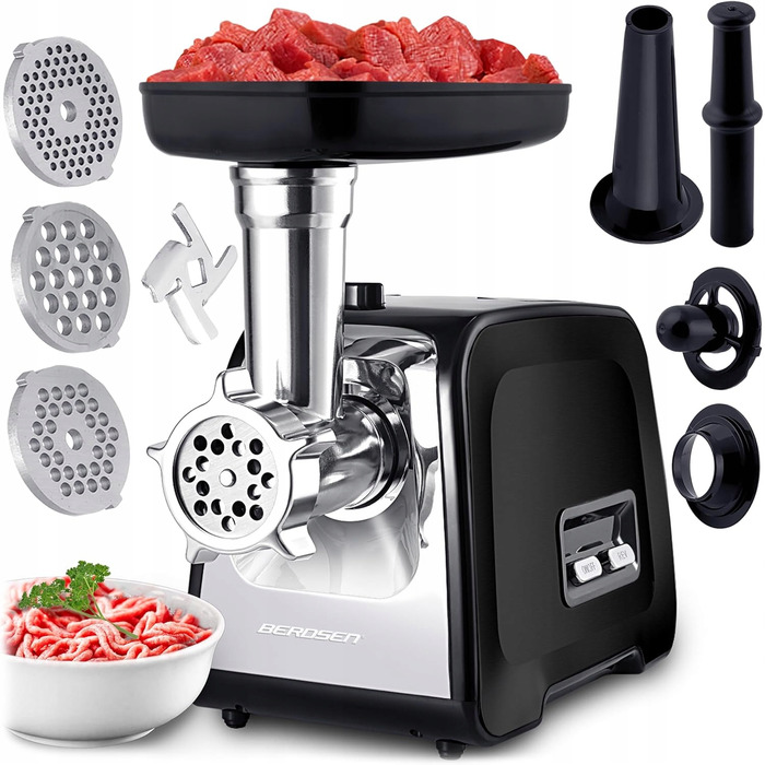 Електрична м'ясорубка 1200 Вт з овочерізкою та набором аксесуарів