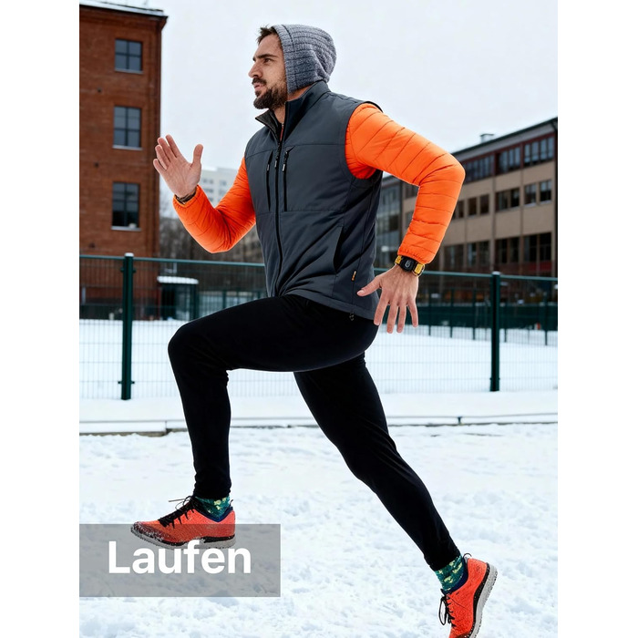 FREE SOLDIER Чоловіча зимова жилетка - тепла флісова жилетка, вітростійка, реверсивна, без рукавів, софтшелл для роботи та походів, S, Синій&Чорний