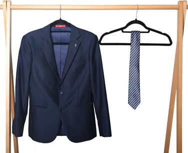 Набір вішалок для одягу SVITA 10 шт. для костюмів, чорного кольору, з антиковзаючим покриттям