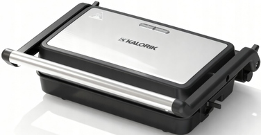 Контактний гриль Kalorik 1200 Вт, сріблястий, з розкриттям на 180°