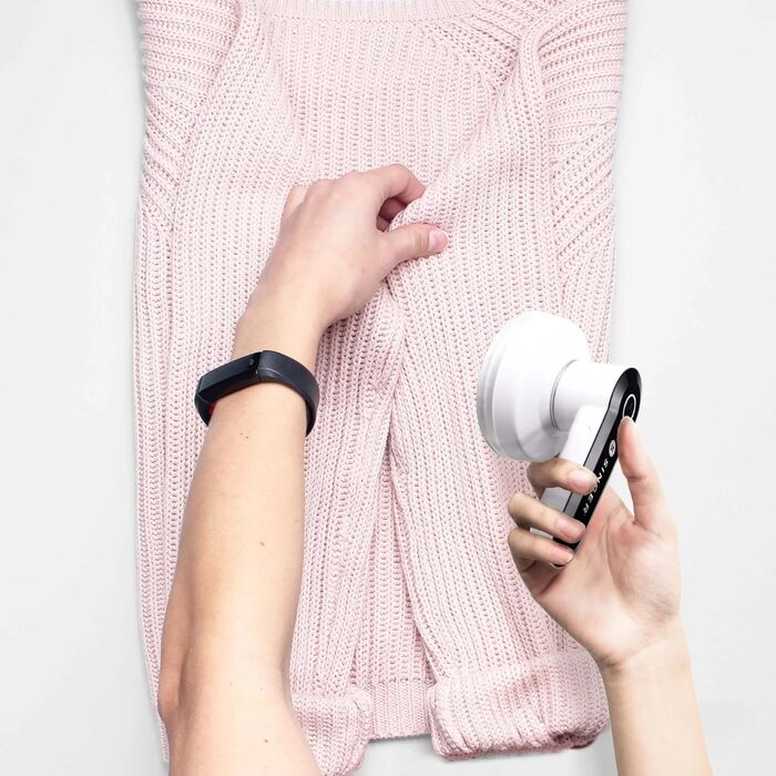 SINGER Компактний видалення ворсу та клубочків, портативний, на батарейках, з 3 лезами з нержавіючої сталі та знімним контейнером для ворсу