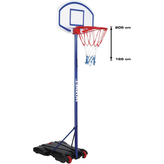 Hudora Hornet 205 Adjustable Height Basketball Hoop Stand - Blue