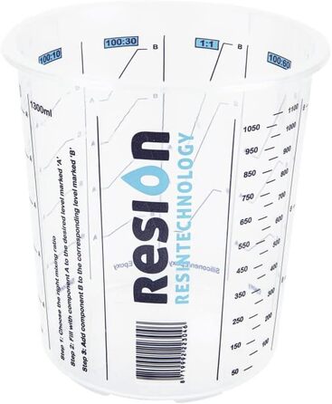 25 x Mixing Cups | 1300ml | Color, Epoxy, Polyester | With clear mixing ratio marked on the measuring cup