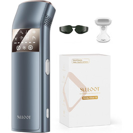 Пристрій для епіляції IPL, 25J, трипульсний лазер, для жінок та чоловіків, безболісна технологія охолодження сапфіром, довготривалий ефект для бікіні, ніг, пахв та тіла (темно-синій)