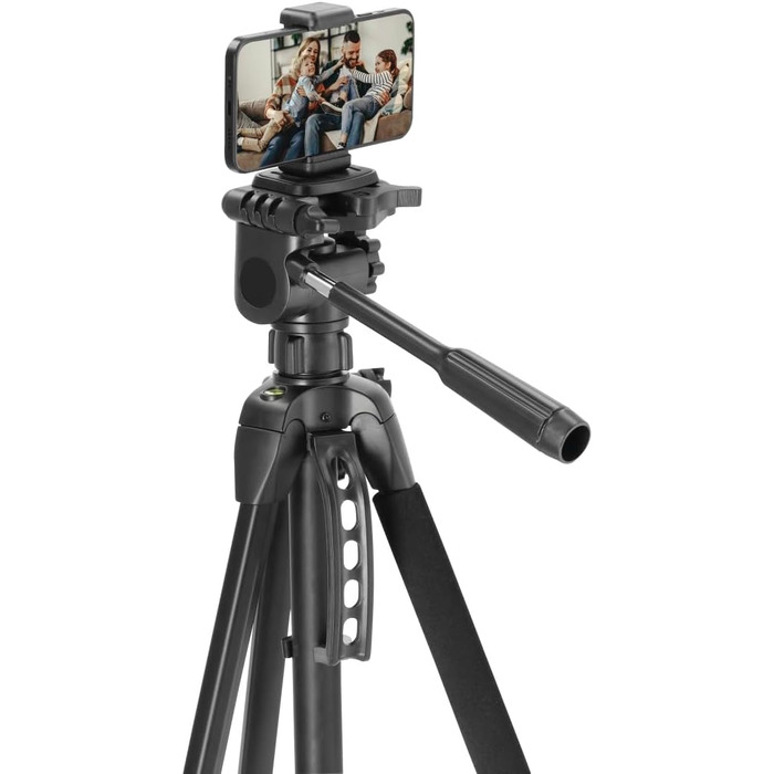 Триподальний штатив для камери та смартфона Hama Action 153 3D, регульована висота 60-153 см, 3-позиційна головка, чорний