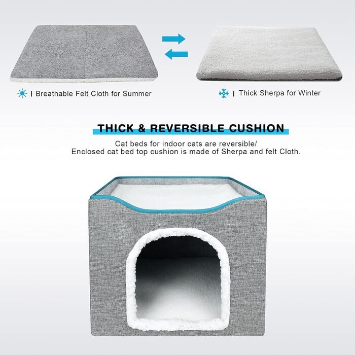 Кігтечка-будиночок для котів Brian & Dany, сіра, 40x40x32 см з ігровим м'ячиком та когтеточкою