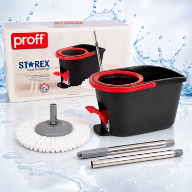 PROFF STAREX – обертовий набір для прибирання з педаллю та мікрофібровим мопом