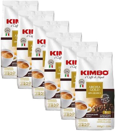 Кава в зернах Kimbo Espresso Napoletano Aroma Gold, темне обсмаження, 1 кг