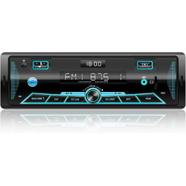 Автомобільна магнітола RDS Bluetooth 9-24В, FM/AM, MP3, USB, SD, AUX, з пультом, 7 кольорів підсвічування, гучний зв'язок
