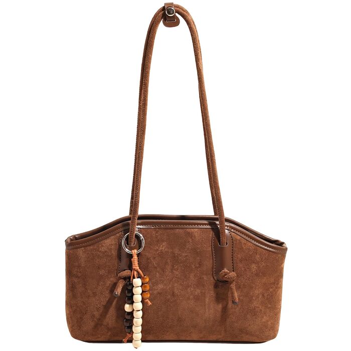 Сумка жіноча велика шкіряна Unisoul Shopper Tote для коледжу, роботи, подорожей (коричнева)