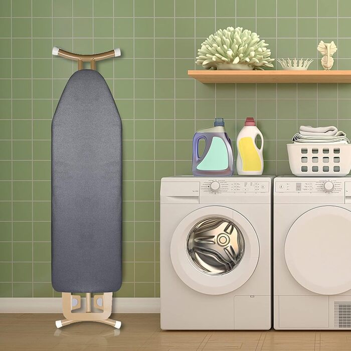 Чохол для прасувальної дошки з регулюванням, 120x40 см, сумісний з парогенераторами, розмір дошки 33–46x115–130 см, 100% бавовна