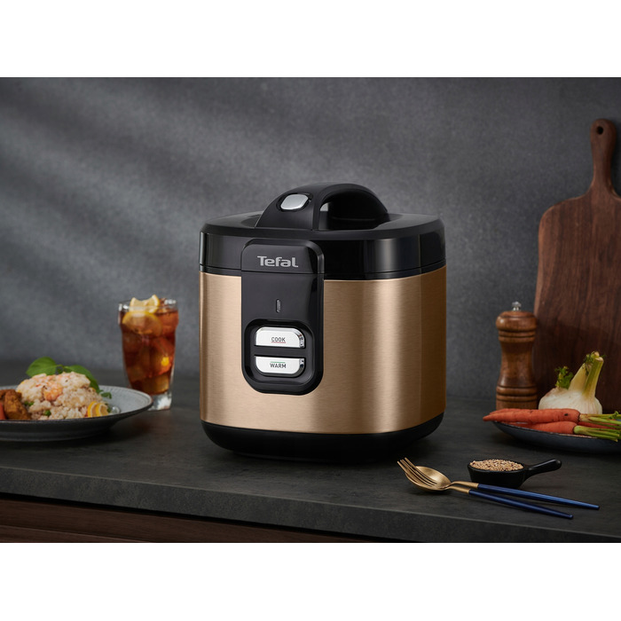 Мультипільча-рисоварка Tefal Coppertinto, електричний казан 700 Вт, 2 л, RK364G