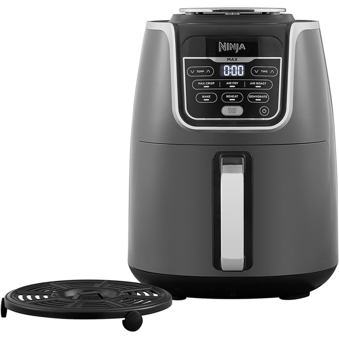 Фритюрниця повітряна Ninja Air Fryer MAX 5.2L, сіра та чорна, AF160EU, 6-в-1