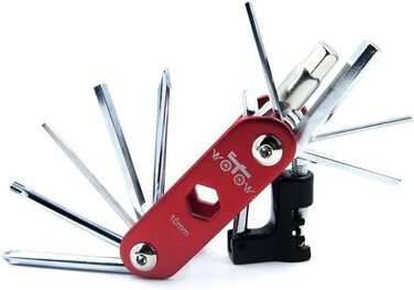 Набір інструментів для велосипеда WOTOW 16 в 1: багатофункціональний, складаний, для професійного ремонту та їзди на велосипеді