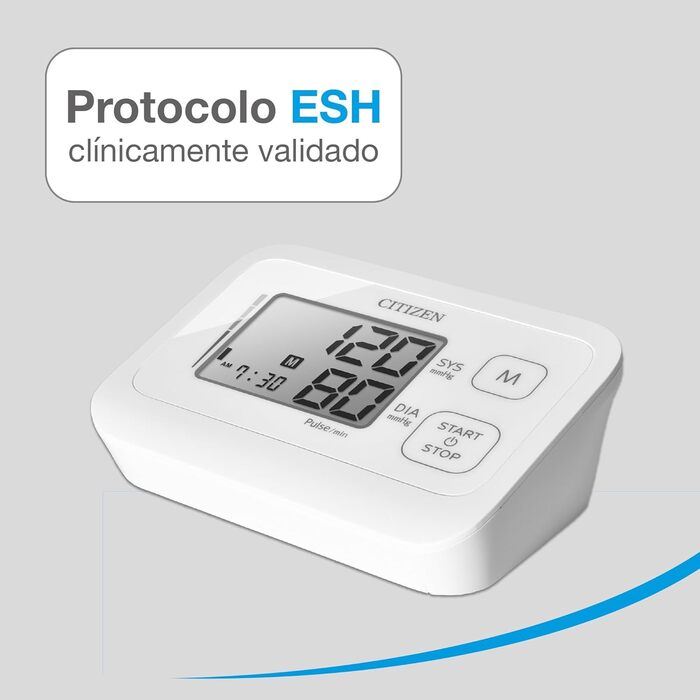Тонометр Citizen CHU305 цифровий для дому з широкою манжетою (22-42 см), великим LCD-дисплеєм, функцією виявлення гіпертонії