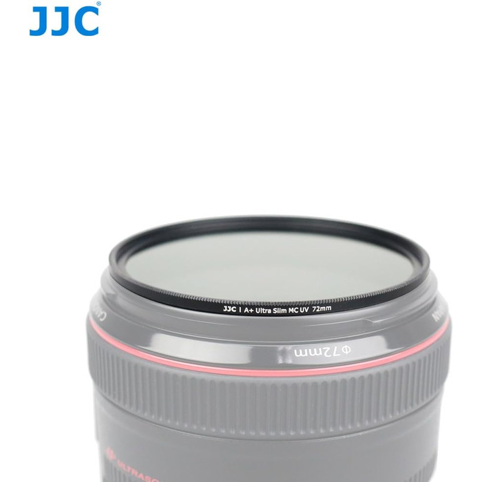 Фільтр JJC UV, 49 мм, ультратонкий, багатошарове покриття, захист від УФ, для об'єктивів Canon Sony DSLR з різьбою 49 мм (сріблястий)