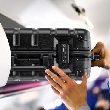 Чемодан Flight Knight Premium з 8 обертовими колесами, алюмінієва рама, ABS корпус, захист від викрадення, підходить для ручної поклажі та великого багажу (55x35x20cm + 31