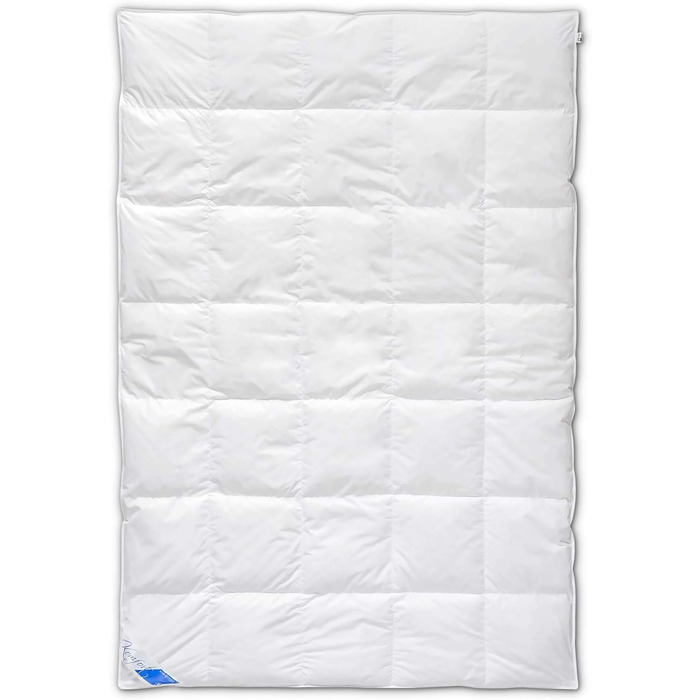 Bohemian Forest Comfort Down Duvet, suitable for allergy sufferers, 90% down / 10% feathers, fill weight: 630 gr., warmth class: normal, Oeko-Tex Standard 100, white, size: 135 x 200 cm. Warmth class normal 135 x 200 cm