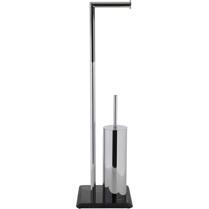 Набір для ванної кімнати Axentia Galant: тримач туалетного паперу, щітка для туалету та підставка - хром/мармур, чорний, без свердління