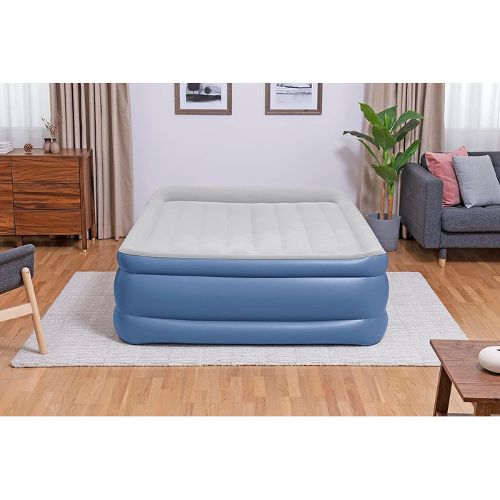 Надувний матрац Bestway Tritech Queen розмір 203x152x56 см з вбудованим насосом