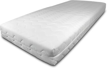 BONEX Fontana Mattress Cover, Polyester, White, 90x200 cm, 19-21 cm Height
