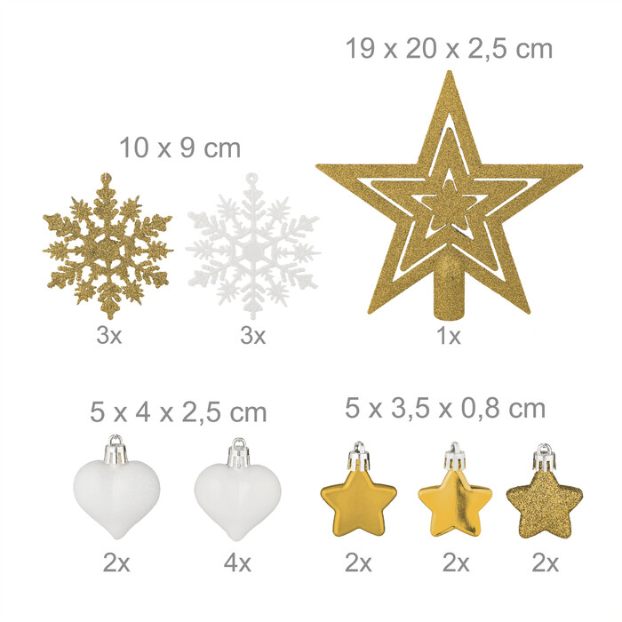 Relaxdays Christmas Baubles in a Set of 101