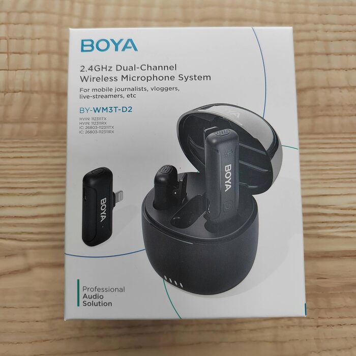 Мікрофон петличний бездротовий BOYА BY-WM3T-D2 (Lightning) для Android, iPhone, Лайв-стрім, Vlog, 100 м, шумозаглушення, USB-C