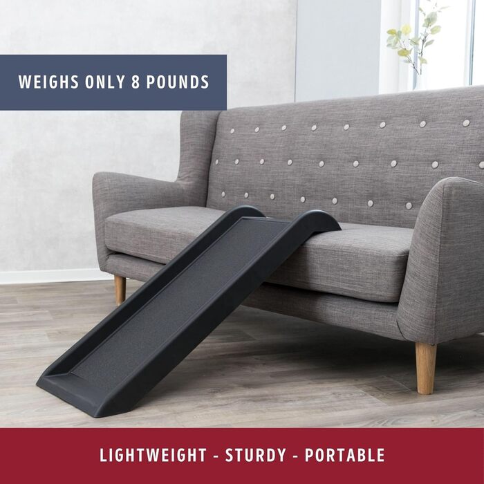 Рампа для собак Trixie Petwalk, 38 × 100 см, чорна. Підходить для маленьких собак