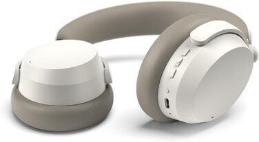 Навушники бездротові Sennheiser ACCENTUM з шумозаглушенням Bluetooth, білі - до 50 год роботи, гібридний ANC, комфорт для подорожей та навчання