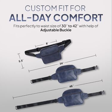 Сумка на пояс TheAntiq з натуральної шкіри, зелена, 20,3 x 12,7 x 7,6 см (8 x 5 x 3 дюйми). Сумка на пояс з декількома кишенями та регульованим ремінцем для подорожей та щоденного використання. Також підходить як крос-боді.