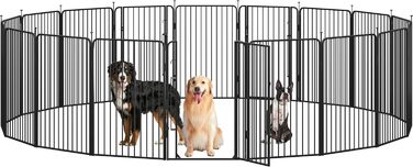 Вольєр для цуценят Yaheetech 18-частинний, металевий, 100 см, для квартири та саду