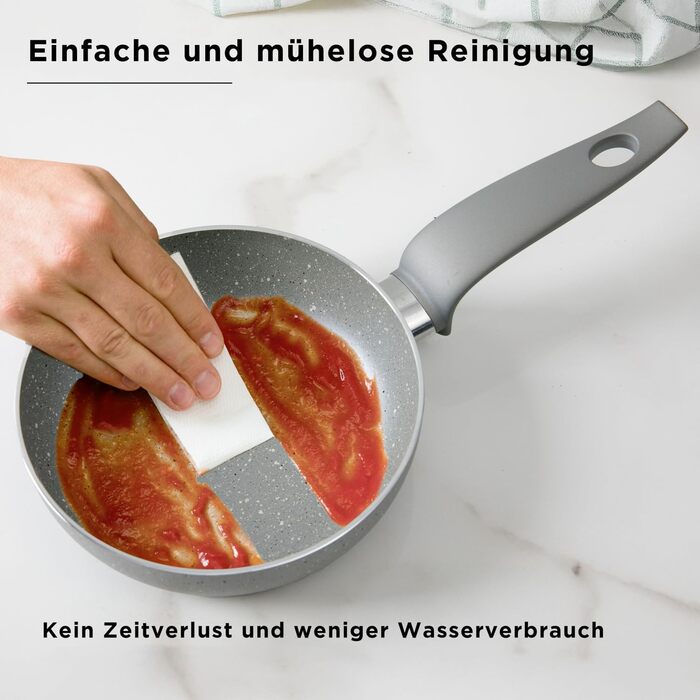Набір каструль KASANOVA для традиційних плит, антипригарне покриття, набір посуду, здорове, швидке та рівномірне приготування їжі. Виготовлено в Італії (6 предметів)