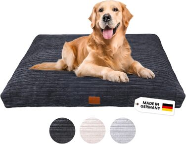 Ліжко для собак WahreTierliebe® Cozy, Преміум-кільце для собак, Ортопедичний комфорт, Можна прати, Міцний матеріал, Ідеально для дому та подорожей (Темно-сірий, S - 80x60x8 см)