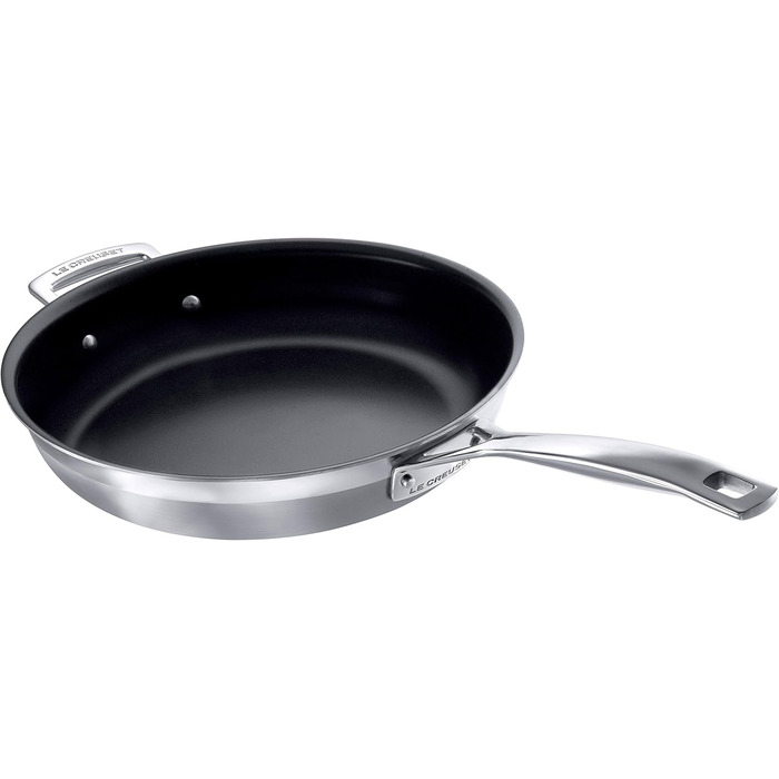Набір сковорідок Le Creuset з нержавіючої сталі 3-шарової, 2 шт, Ø 24-28 см, сріблястий, для всіх плит (індукція, духовка)