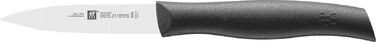 Набір ножів Zwilling Twin Grip, 3 предмети (овочечистка 6.5 см, шинкувальний ніж 9 см, універсальний ніж 12 см), пластикова ручка, чорний