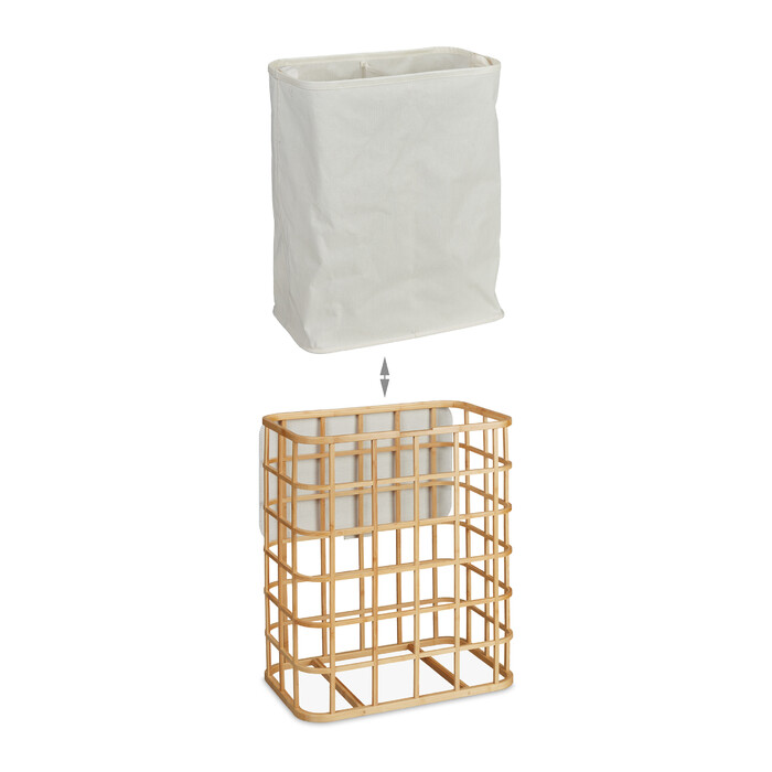 Relaxdays Bamboo Laundry Basket