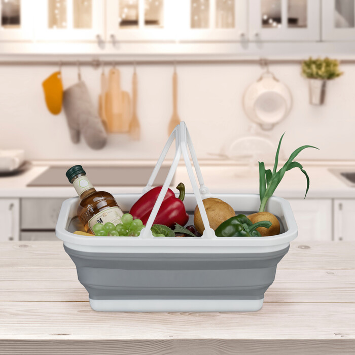 Collapsible Storage Basket with Handle