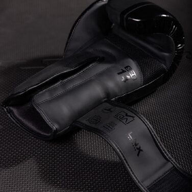 Боксерські рукавички LNX Performance Pro: для кікбоксингу, боксу, муай-тай, MMA (10, 12, 14, 16 Oz) - чорний колір