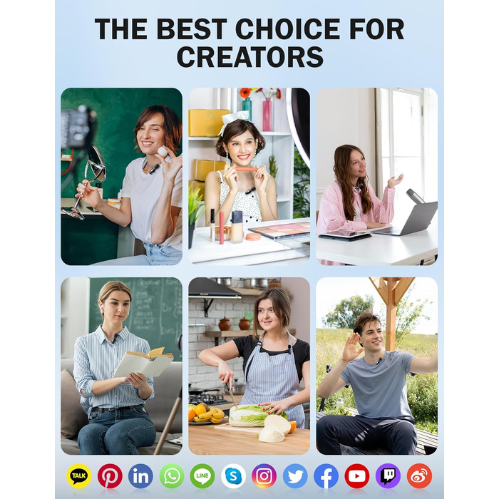 Беспроводной петличный микрофон для телефона/iPhone/iPad/камеры, мини-микрофон для стриминга, подавление шума, Plug & Play, идеален для видеосъемок, подкастов, YouTube, TikTok и интервью K15