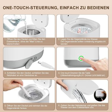 Ультразвуковий очищувач для зубних кап, брекетів та ювелірних виробів UV 45000Hz 24W - Dental Pod