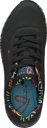 Дитячі кросівки Skechers 155506, чорний колір, підошва Durabuck, вставки з кольорової сітки