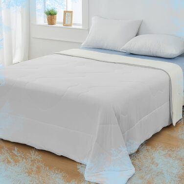 Охолоджуюча ковдра EMME Arc-Chill Q-Max 0.45 (155x220 см, світло-сіра) - літня дихаюча ковдра з ефектом охолодження