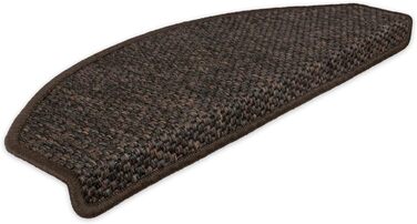Ступінчасті килимки Kettelservice-Metzker Göteborg Halbrund I кавового кольору, 65x24x4 см (28 шт.)