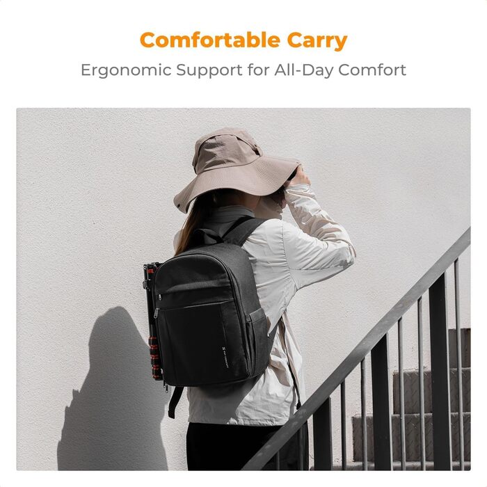 Рюкзак для фотокамери K&F Concept: компактний, легкий, з дощеміцким покриттям, для DSLR/SLR, з відділенням для штатива