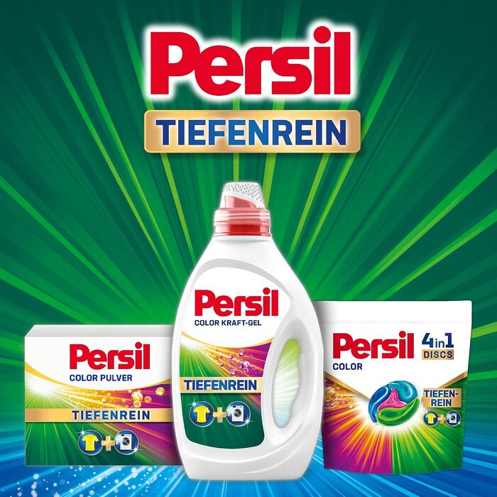 Рідкий засіб для прання Persil Color Kraft-Gel для кольорових речей, технологія глибокого очищення, 100 прань, ефективний від 20 °C