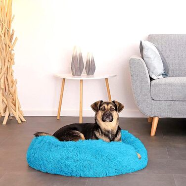 Лежанка для собак та котів Yuma Spazio, 50x70 см, тюрквіс (стійка до укусів, міцна, знімне покриття)