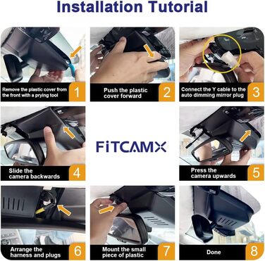 Автореєстратор Fitcamx 4K UHD для Kia Sportage 2022-2025 (5-те покоління), відеореєстратор з WiFi, нічним баченням, G-сенсором та карткою пам'яті 64GB, OEM Plug & Play